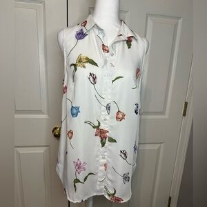 H&M floral blouse, size 10, sleeveless